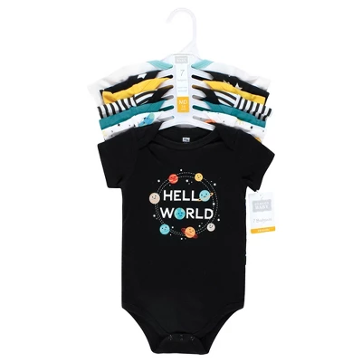 Hudson Baby Cotton Bodysuits, Happy Planets