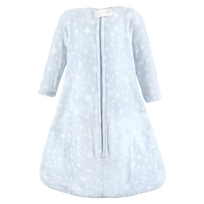 Hudson Baby Infant Boy Plush Sleeping Bag, Sack, Blanket, Blue Stars - Image 2