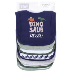 Hudson Baby Infant Boy Cotton Bibs, Dinosaur Explorer, One Size