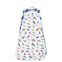Hudson Baby Infant Boy Interlock Cotton Sleeveless Sleeping Bag, Dinosaurs