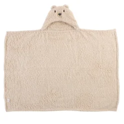 Hudson Baby Infant Hooded Animal Face Plush Blanket, Cozy Bear, One Size