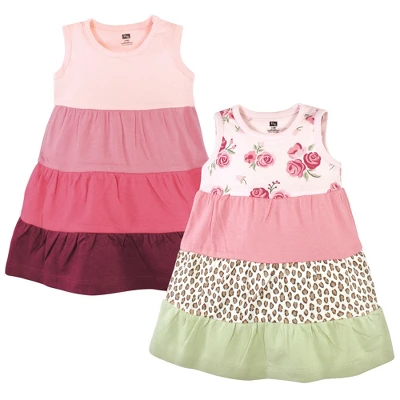 Hudson Baby Baby Girls Cotton Dresses, Blush Rose Leopard - Image 5