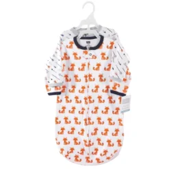 Hudson Baby Infant Boy Cotton Long-Sleeve Wearable Sleeping Bag, Sack, Blanket, Foxes