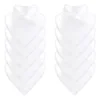 Hudson Baby Infant Cotton Fleece Bandana Bibs 10pk, White, One Size
