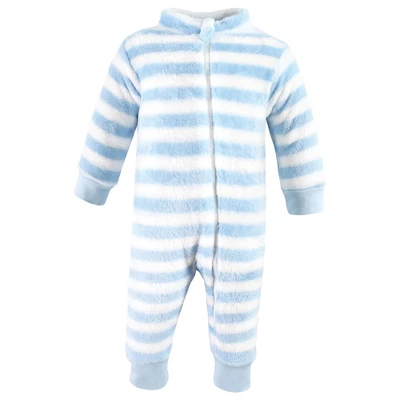 Hudson Baby Infant Boy Plush Jumpsuits, Safari Silhouette - Image 3