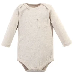 Hudson Baby Infant Boy Cotton Long-Sleeve Bodysuits 5pk, Little Bear