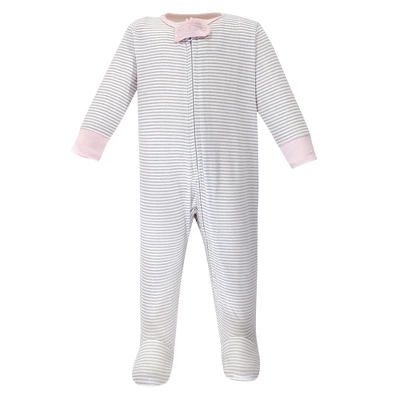 Hudson Baby Infant Girl Cotton Zipper Sleep And Play 3pk, Cloud Pink - Image 3
