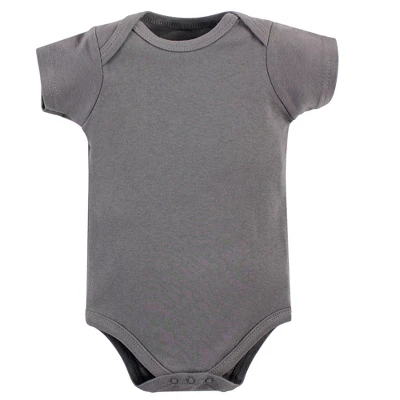 Hudson Baby Cotton Bodysuits 5pk, Prints Modern Elephant - Image 3