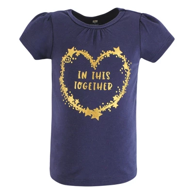 Hudson Baby Infant And Toddler Girl Short Sleeve T-Shirts, Be Kind - Image 3