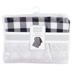 Hudson Baby Unisex Baby Reversible Car Seat And Stroller Canopy, Black Plaid, One Size