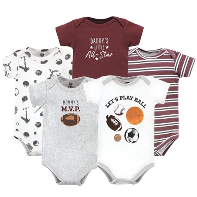 Hudson Baby Unisex Baby Cotton Bodysuits, Ball - Image 11