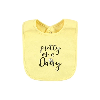 Hudson Baby Infant Girl Cotton Bib And Sock Set, Pretty Daisy, One Size - Image 4