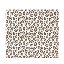 Hudson Baby Infant Girl Cotton Flannel Receiving Blankets, Leopard, One Size