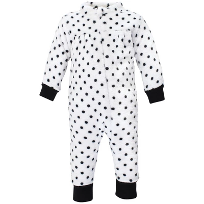 Hudson Baby Infant Girl Plush Jumpsuits, Pink Penguin - Image 3