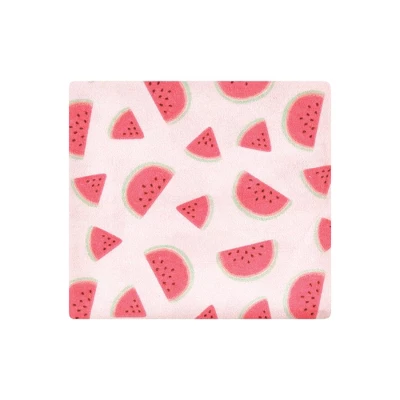 Hudson Baby Infant Girl Cotton Flannel Receiving Blankets Bundle, Fruit Salad, One Size - Image 4