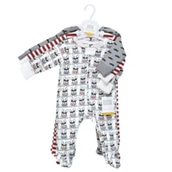 Hudson Baby Infant Boy Cotton Sleep And Play, French Dog