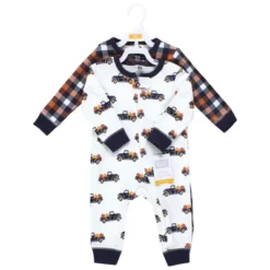 Hudson Baby Cotton Sleep And Play, Pumpkin Truck
