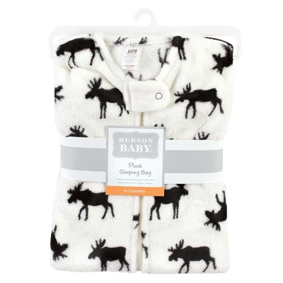 Hudson Baby Plush Sleeveless Sleeping Bag, Sack, Blanket, Moose