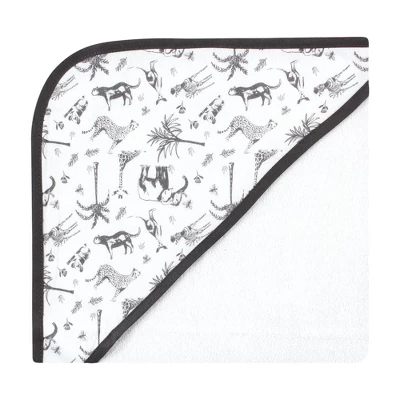 Hudson Baby Unisex Cotton Rich Hooded Towels, Vintage Safari, One Size - Image 2