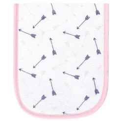 Hudson Baby Infant Girl Cotton Terry Bib And Burp Cloth Set 5pk, Love, One Size