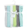 Hudson Baby Infant Boy Rayon From Bamboo Burpcloth 6pk, Gray Mint Lime, One Size