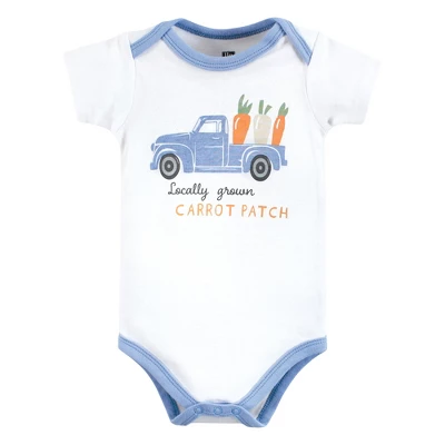Hudson Baby Cotton Bodysuits, Carrot Patch Truck - Image 2