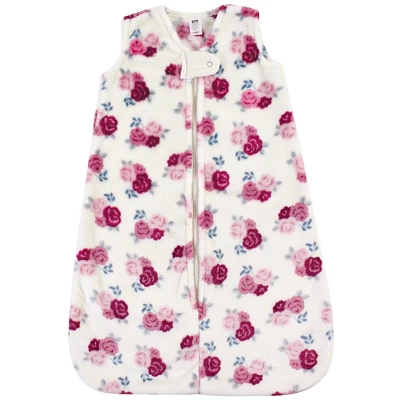 Hudson Baby Infant Girl Plush Sleeping Bag, Sack, Blanket, Floral - Image 2