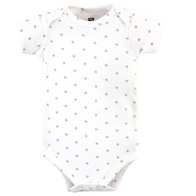 Hudson Baby Cotton Bodysuits 5pk, Prints Modern Elephant - Image 5