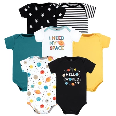 Hudson Baby Cotton Bodysuits, Happy Planets - Image 14