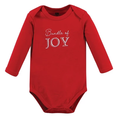 Hudson Baby Unisex Baby Cotton Long-Sleeve Bodysuits, Christmas Scene - Image 4