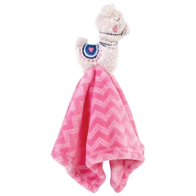 Hudson Baby Infant Girl Plush Blanket With Security Blanket, Llama, One Size - Image 2