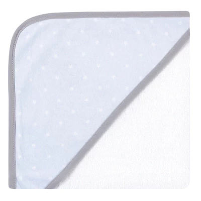 Hudson Baby Infant Boy Cotton Rich Hooded Towels, Blue Elephant, One Size - Image 2