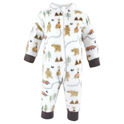 Hudson Baby Infant Boy Plush Jumpsuits, Camping - Image 2