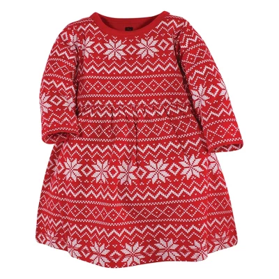 Hudson Baby Infant And Toddler Girl Cotton Dresses, Christmas Forest - Image 3
