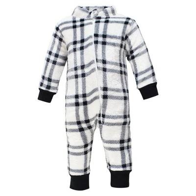 Hudson Baby Infant Boy Plush Jumpsuits, Brown Bear - Image 3