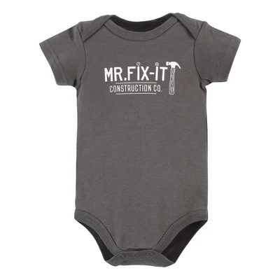 Hudson Baby Infant Boy Cotton Bodysuits, Construction Work - Image 4