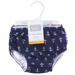 Hudson Baby Infant And Toddler Boy Swim Diapers, Anchors