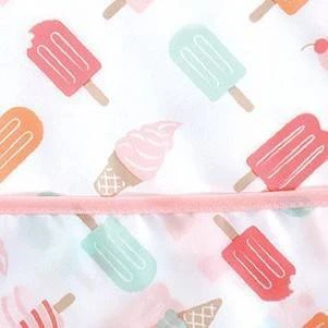 Hudson Baby Infant Girl Waterproof Polyester Bibs 5pk, Ice Cream - Image 2