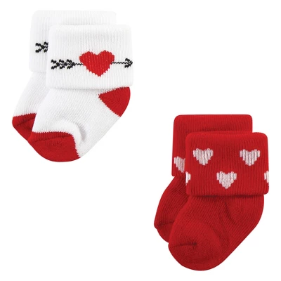 Hudson Baby Unisex Baby Holiday Newborn Terry Socks, Valentine Easter - Image 2