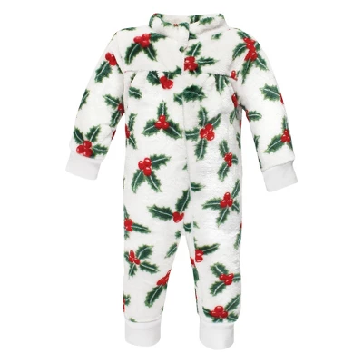 Hudson Baby Infant Girls Plush Jumpsuits, Holly - Image 2