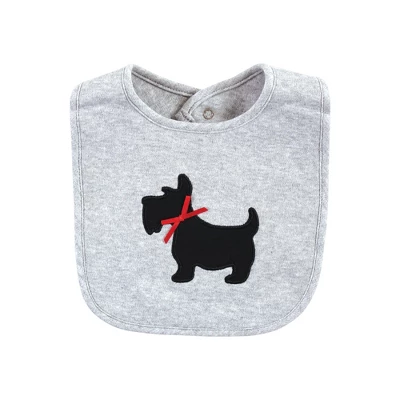 Hudson Baby Infant Girl Cotton Bibs, Scottie Dogs - Image 2