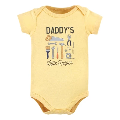 Hudson Baby Infant Boy Cotton Bodysuits, Construction Work - Image 2