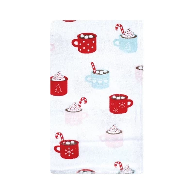 Hudson Baby Infant Girl Cotton Flannel Burp Cloths, Hot Cocoa, One Size - Image 2