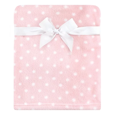 Hudson Baby Infant Girl Plush Blanket With Security Blanket, Rhino, One Size - Image 3