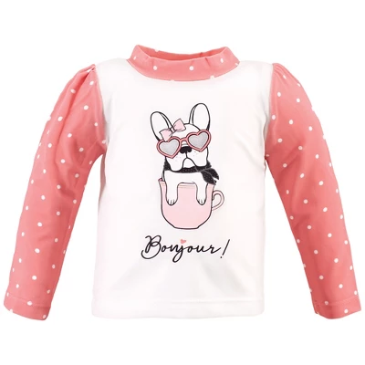 Hudson Baby Infant And Toddler Girl Swim Rashguard Set, Bonjour - Image 2