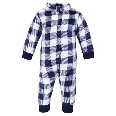 Hudson Baby Infant Boy Plush Jumpsuits, Football - Image 3