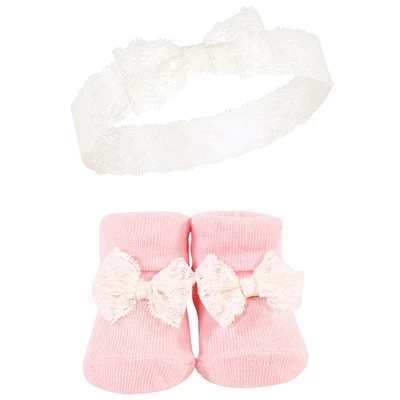 Hudson Baby Girl Headband And Socks Giftset, Boho, One Size - Image 2