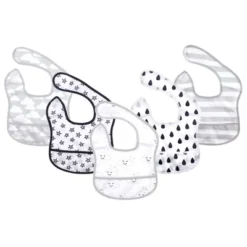 Hudson Baby Infant Waterproof Polyester Bibs 5pk