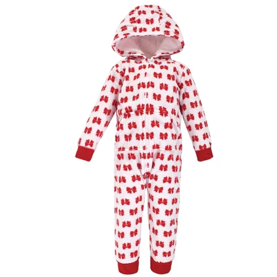 Hudson Baby Toddler Girl Fleece Jumpsuits, Coveralls, And Playsuits 2pk, Christmas Unicorn - Image 2