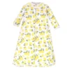 Hudson Baby Infant Girl Cotton Long-Sleeve Wearable Sleeping Bag, Sack, Blanket, Strawberry Lemon